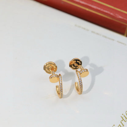 [CharmAmor]JUSTE FULL DIAMOND DOUBLE EARRINGS