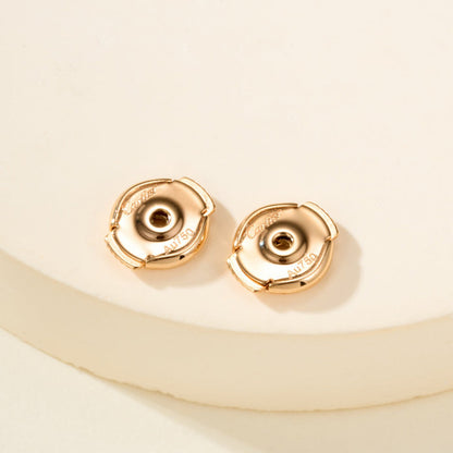 [CharmAmor]JUSTE HALF DIAMOND DOUBLE EARRINGS
