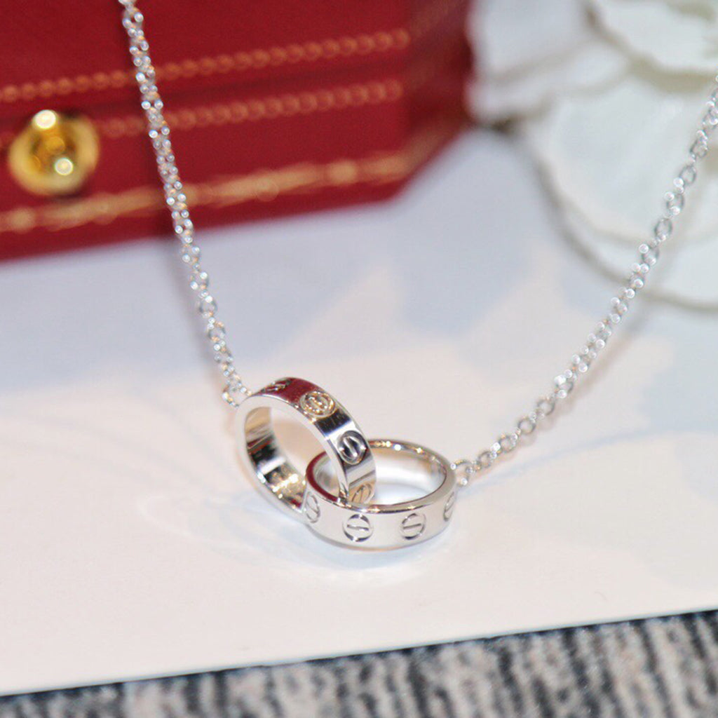 [CharmAmor]LOVE DOUBLE RING NECKLACE