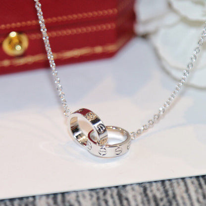 [CharmAmor]LOVE DOUBLE RING NECKLACE