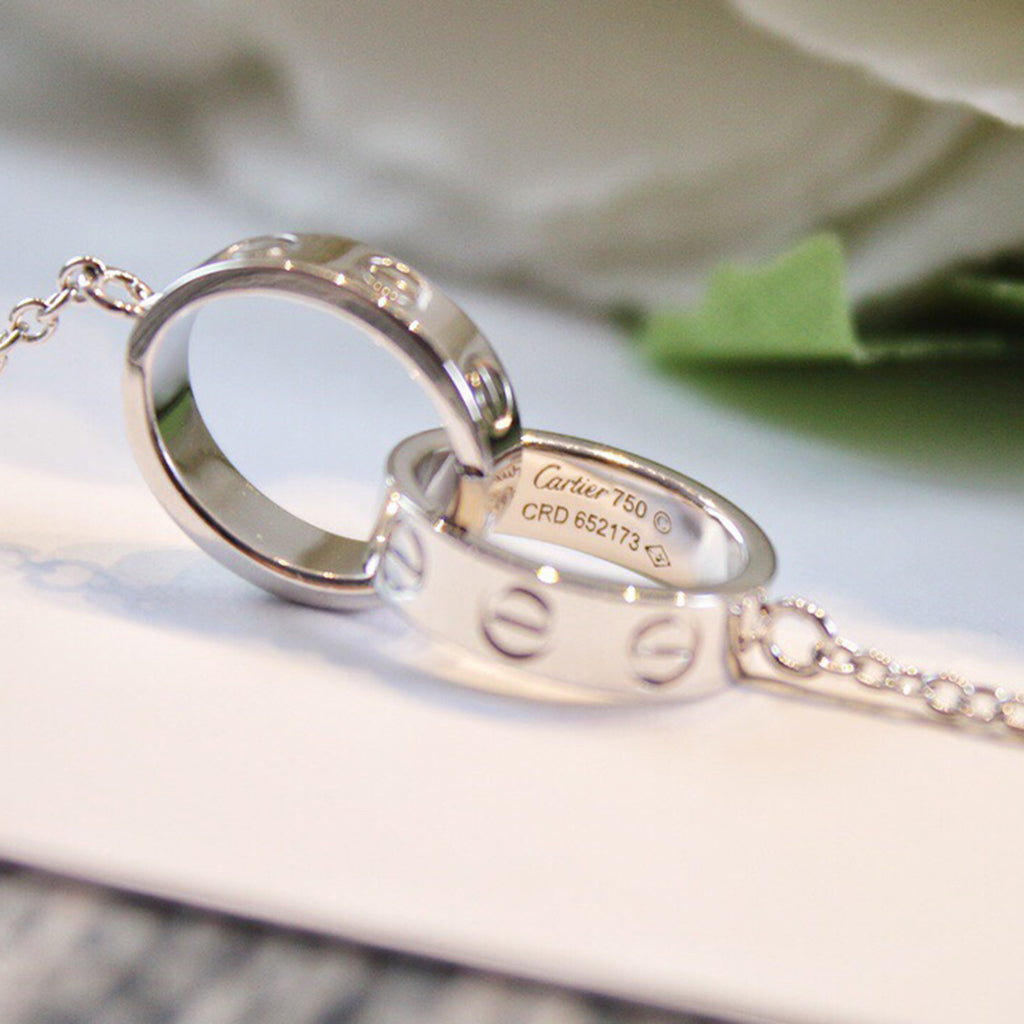 [CharmAmor]LOVE DOUBLE RING NECKLACE