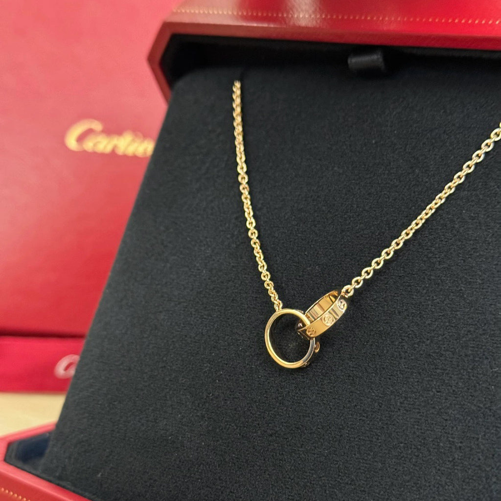 [CharmAmor]LOVE DOUBLE RING NECKLACE