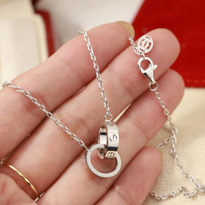 [CharmAmor]LOVE DOUBLE RING NECKLACE