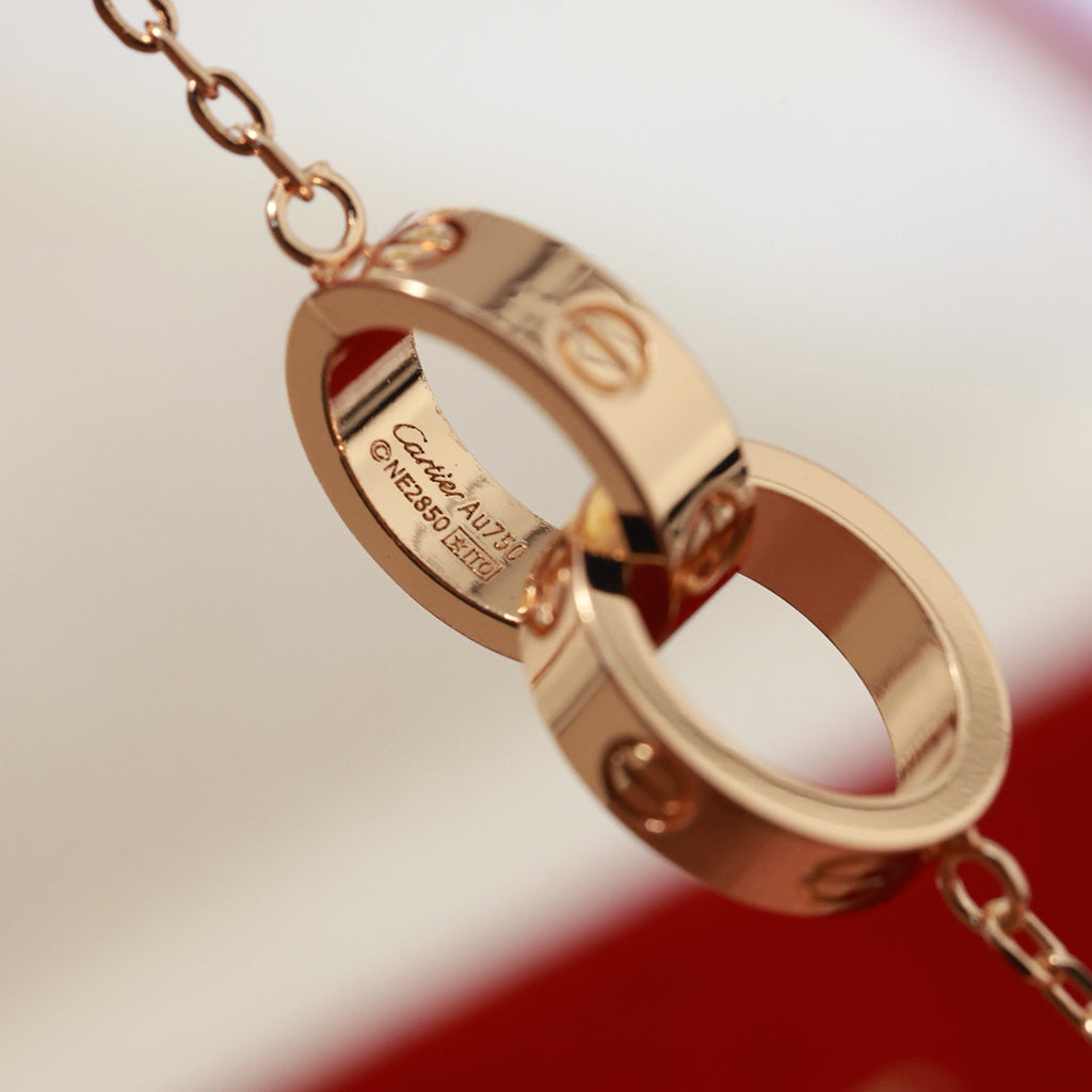 [CharmAmor]LOVE DOUBLE RING NECKLACE