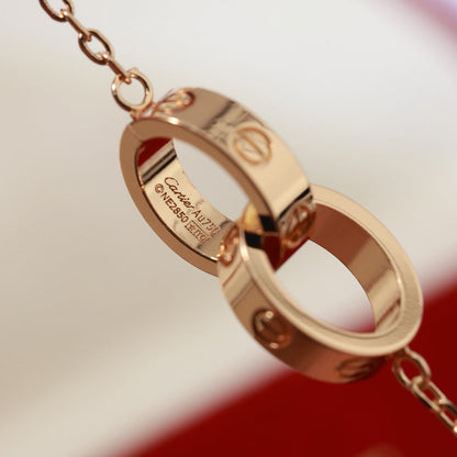 [CharmAmor]LOVE DOUBLE RING NECKLACE