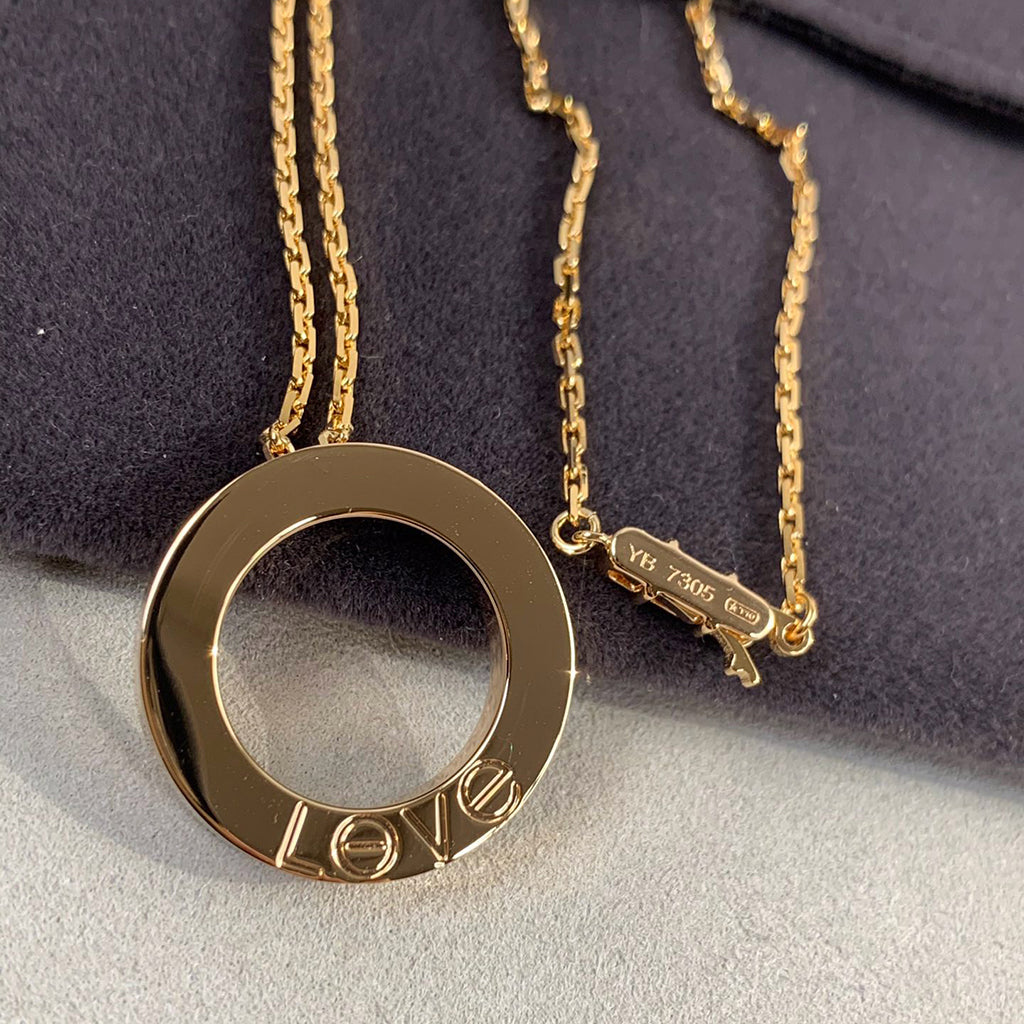 [CharmAmor]LOVE NECKLACE 16MM 3 DIAMONDS