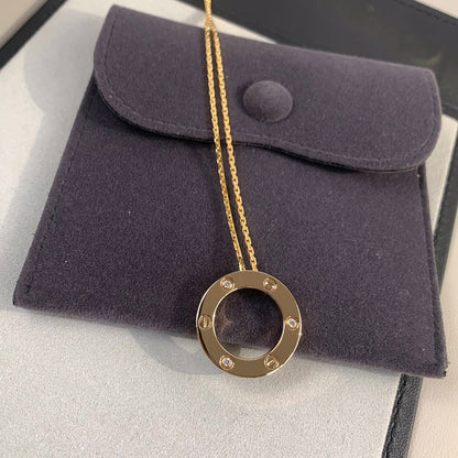 [CharmAmor]LOVE NECKLACE 16MM 3 DIAMONDS
