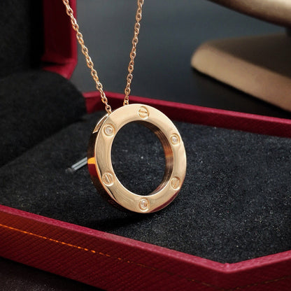[CharmAmor]LOVE NECKLACE 16MM 3 DIAMONDS