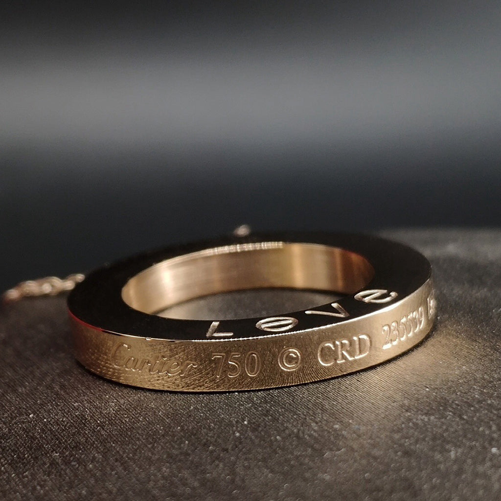 [CharmAmor]LOVE NECKLACE 16MM 3 DIAMONDS