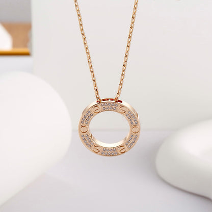 [CharmAmor]LOVE NECKLACE 16MM  FULL DIAMOND
