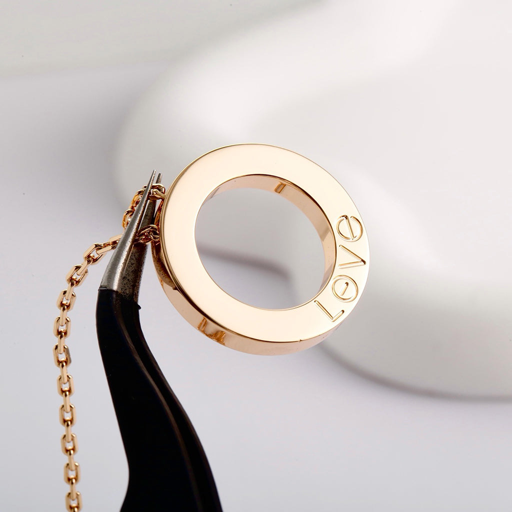 [CharmAmor]LOVE NECKLACE 16MM  FULL DIAMOND