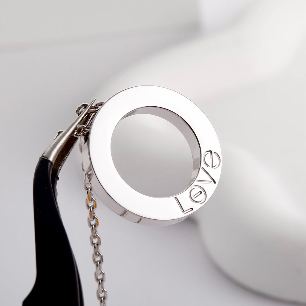 [CharmAmor]LOVE NECKLACE 16MM  FULL DIAMOND