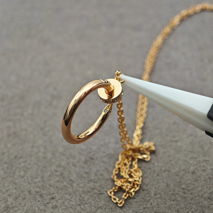 [CharmAmor]JUSTE NECKLACE HALF DIAMOND