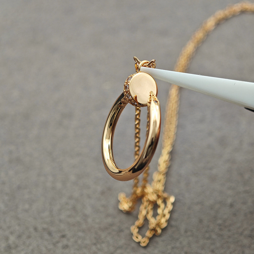 [CharmAmor]JUSTE NECKLACE HALF DIAMOND