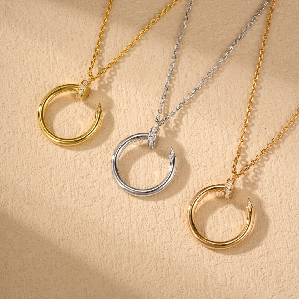 [CharmAmor]JUSTE NECKLACE HALF DIAMOND
