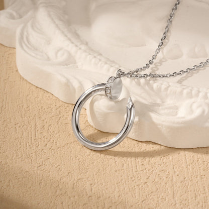 [CharmAmor]JUSTE NECKLACE HALF DIAMOND