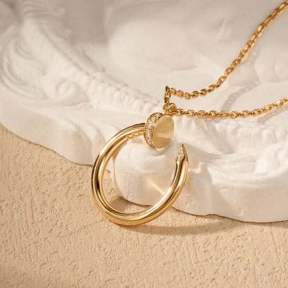 [CharmAmor]JUSTE NECKLACE HALF DIAMOND