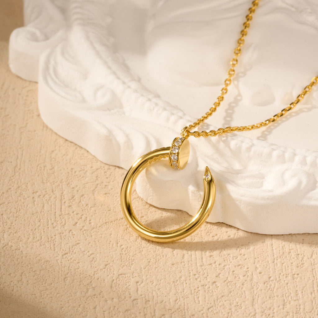 [CharmAmor]JUSTE NECKLACE HALF DIAMOND