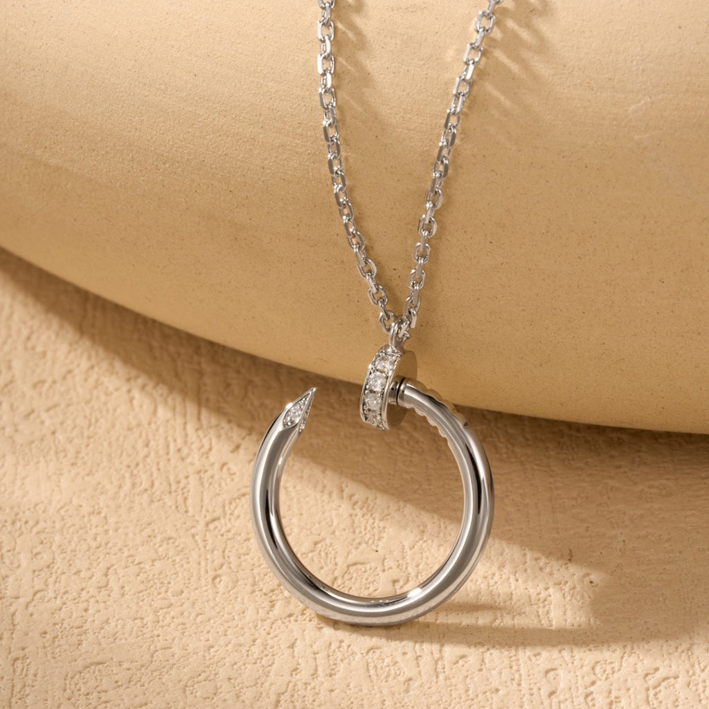 [CharmAmor]JUSTE NECKLACE HALF DIAMOND