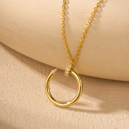 [CharmAmor]JUSTE NECKLACE HALF DIAMOND