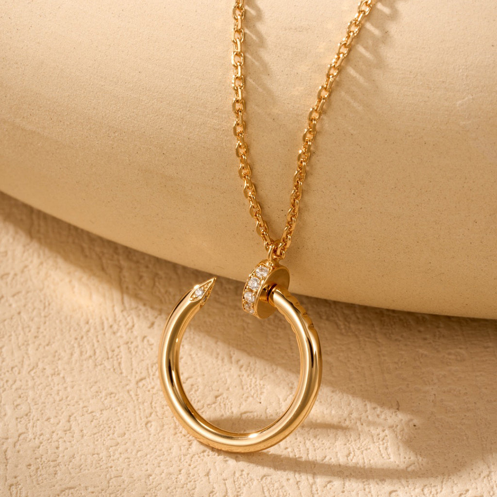[CharmAmor]JUSTE NECKLACE HALF DIAMOND