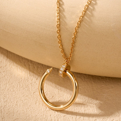 [CharmAmor]JUSTE NECKLACE HALF DIAMOND