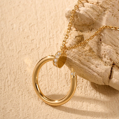 [CharmAmor]JUSTE NECKLACE HALF DIAMOND