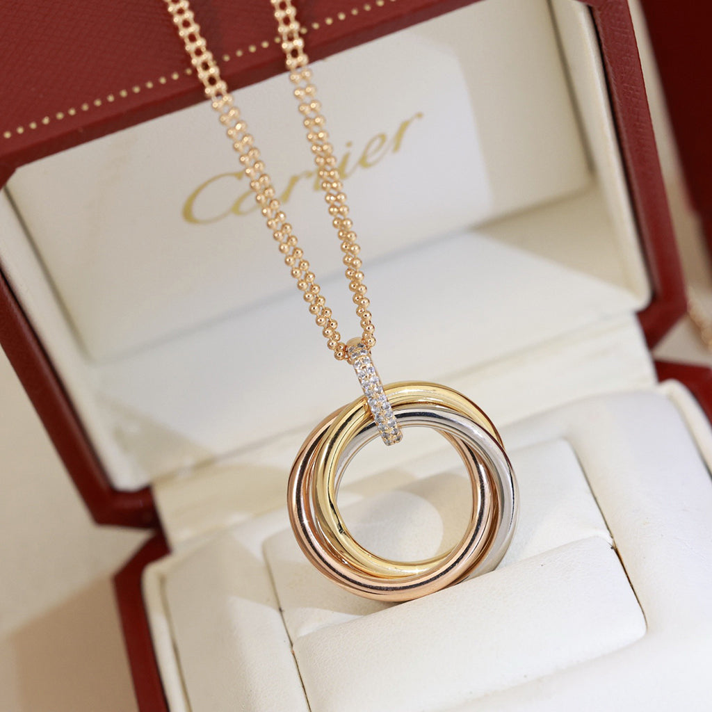 [CharmAmor]TRINITY MEDIUM  DIAMONDS NECKLACE