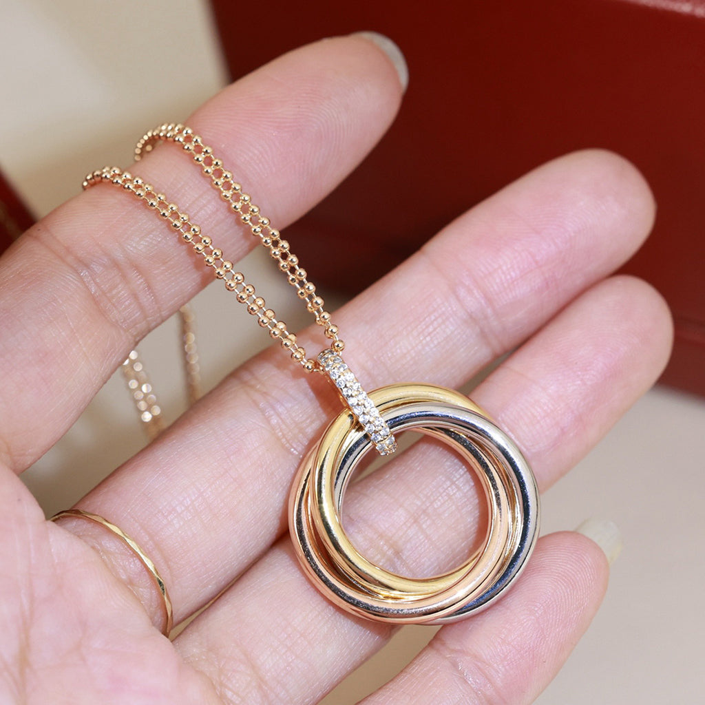 [CharmAmor]TRINITY MEDIUM  DIAMONDS NECKLACE