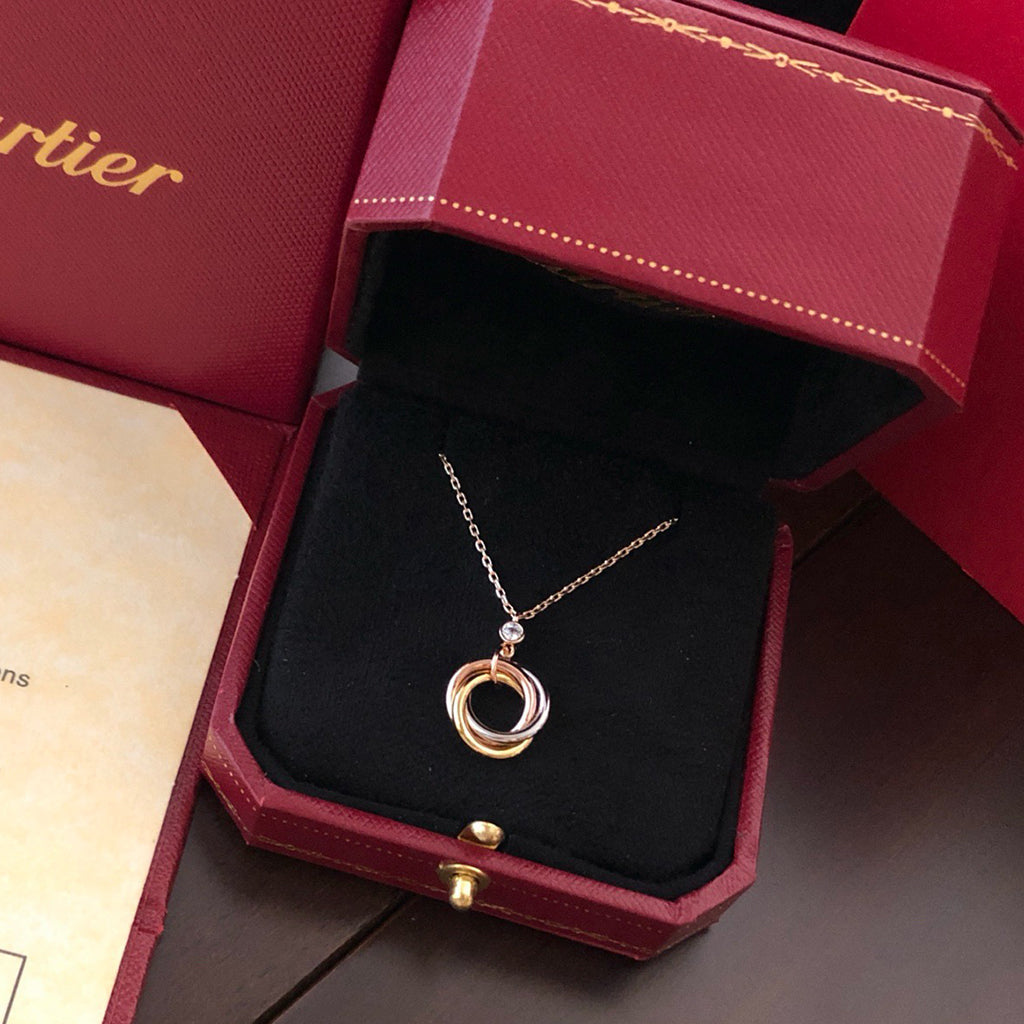 [CharmAmor]TRINITY  NECKLACE 1 DIAMOND