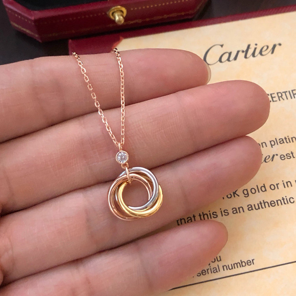 [CharmAmor]TRINITY  NECKLACE 1 DIAMOND