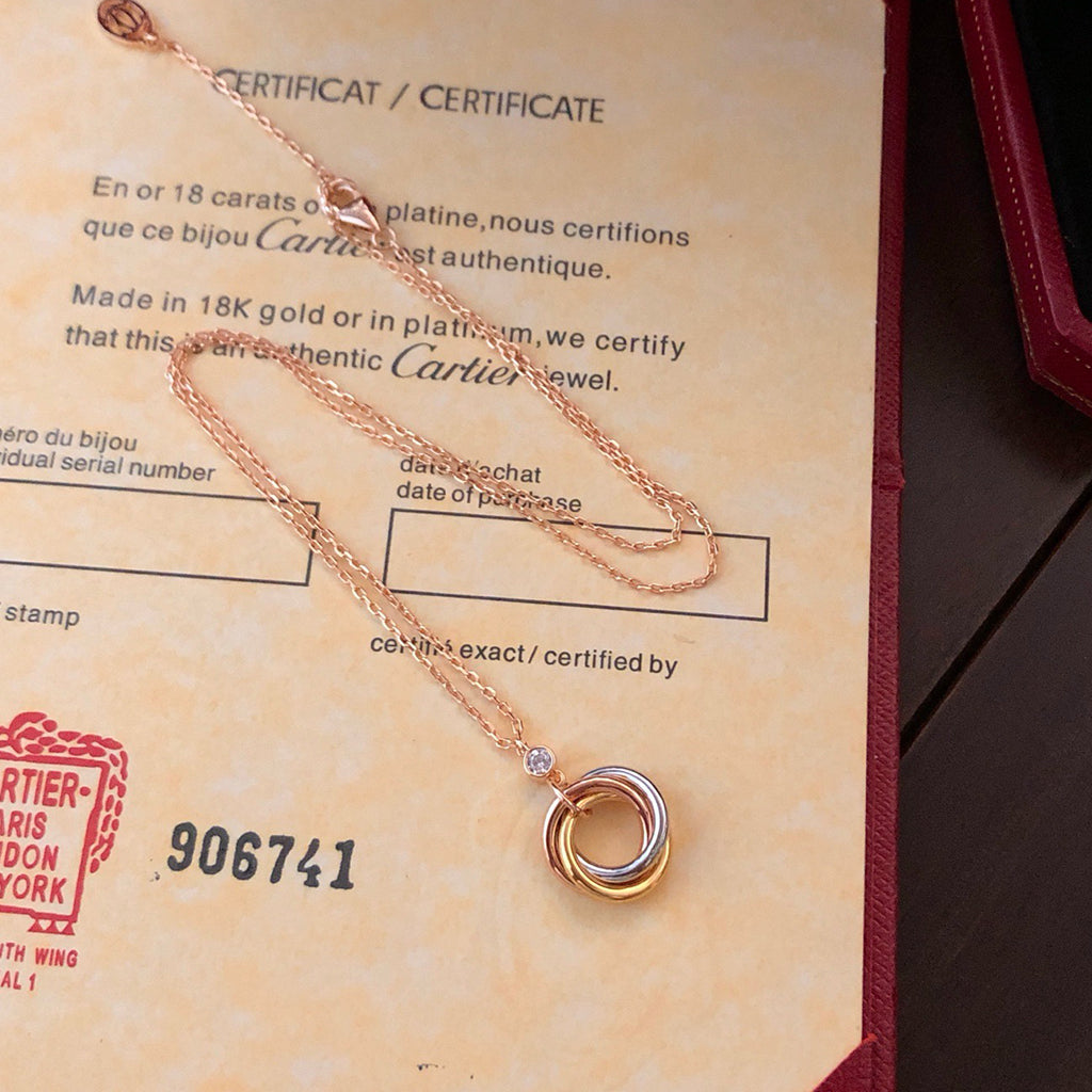 [CharmAmor]TRINITY  NECKLACE 1 DIAMOND