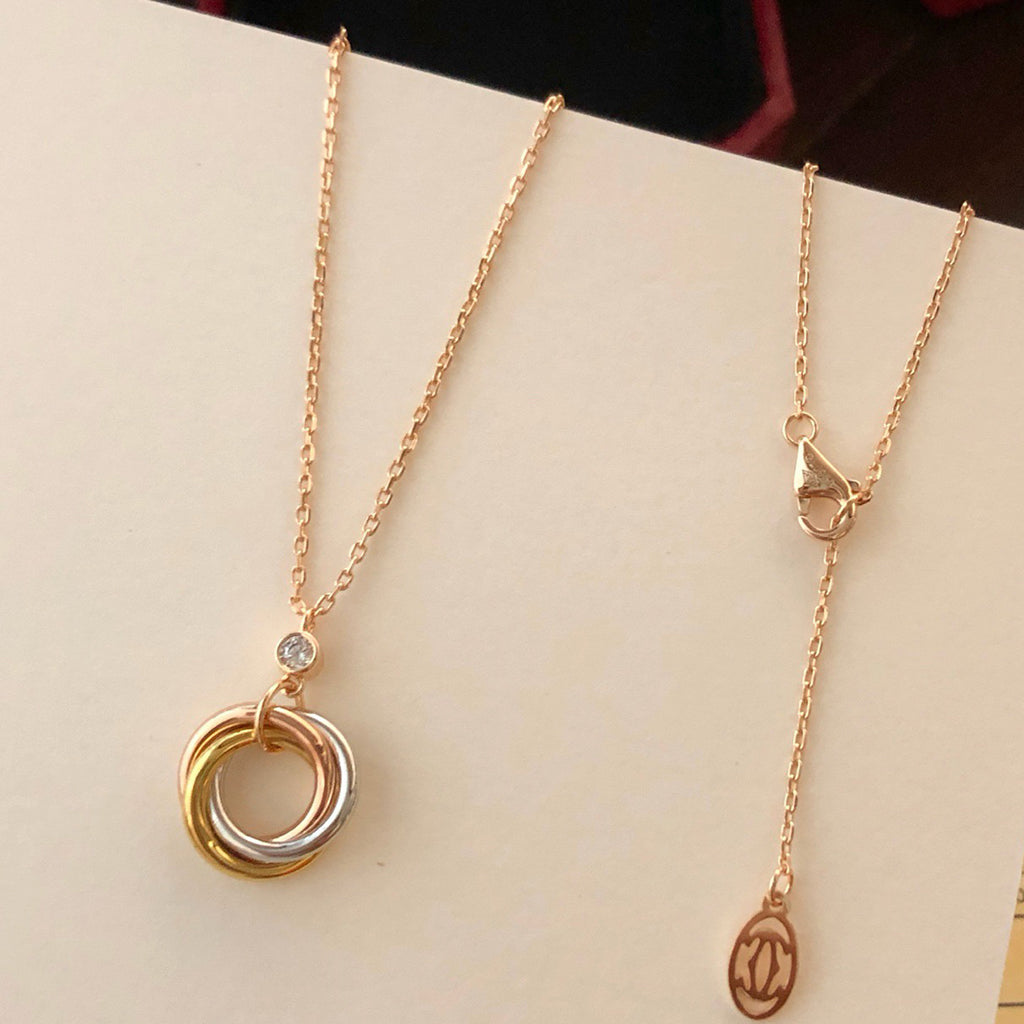 [CharmAmor]TRINITY  NECKLACE 1 DIAMOND
