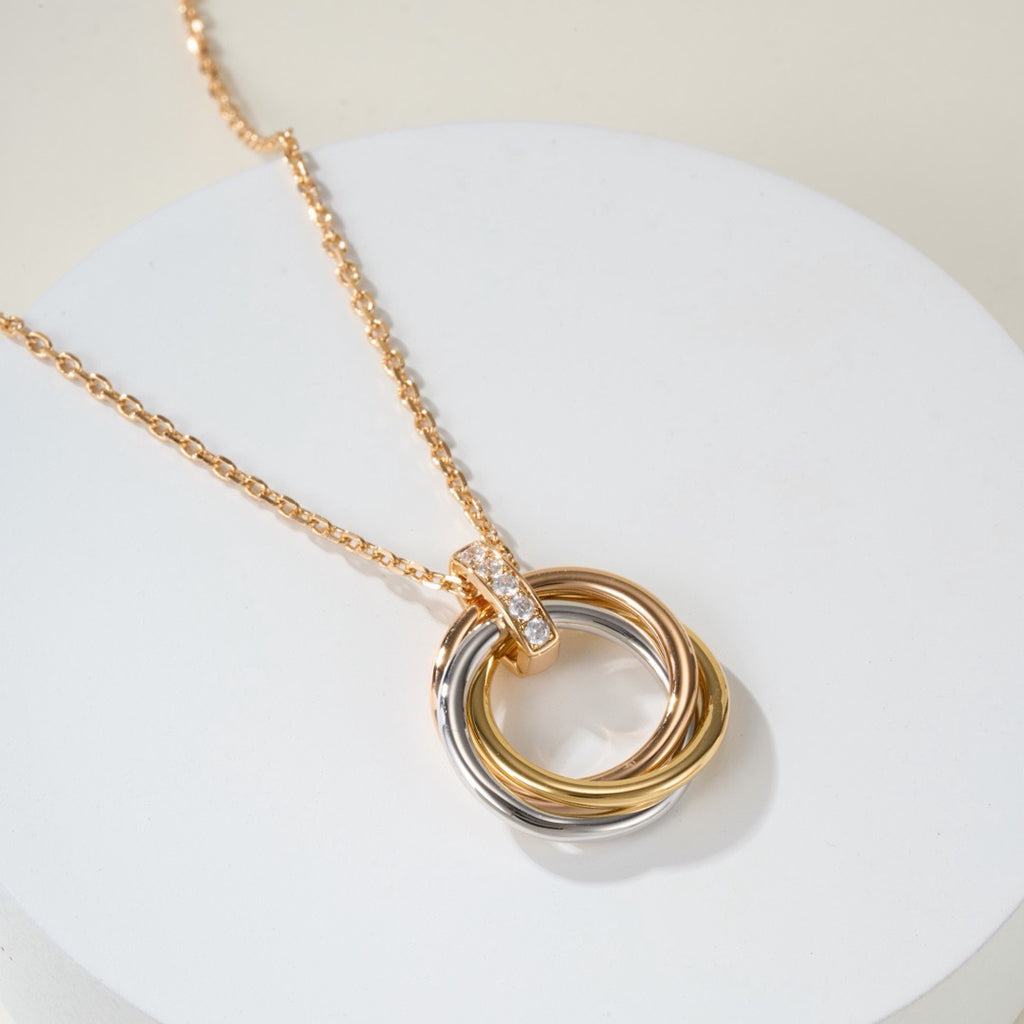 [CharmAmor]TRINITY MEDIUM  DIAMONDS NECKLACE