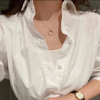 [CharmAmor]TRINITY MEDIUM  DIAMONDS NECKLACE