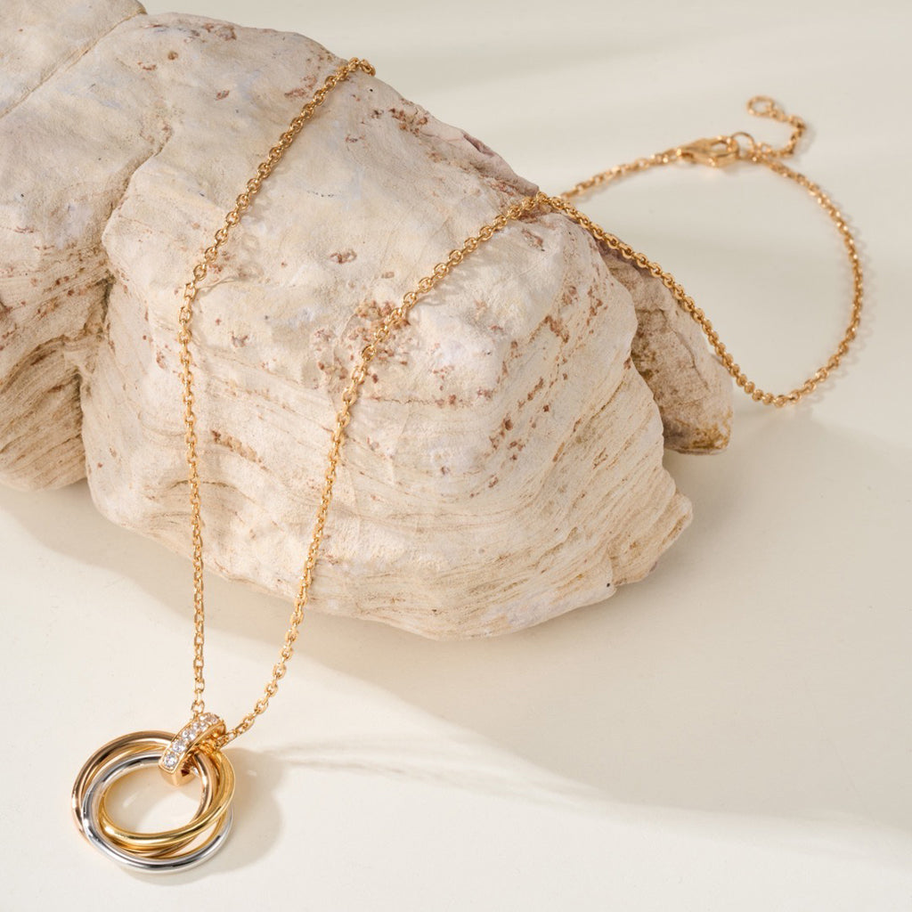 [CharmAmor]TRINITY MEDIUM  DIAMONDS NECKLACE