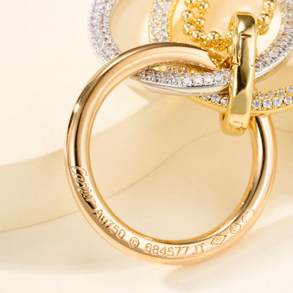 [CharmAmor]TRINITY LARGE FULL DIAMOND  NECKLACE