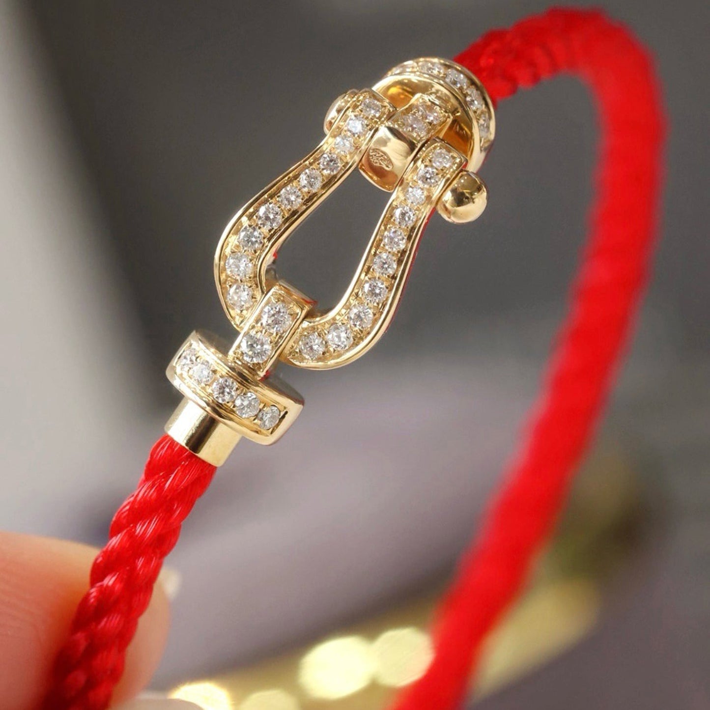 [CharmAmor]FORCE LARGE HORSESHOE FULL DIAMOND BRACELET GOLD