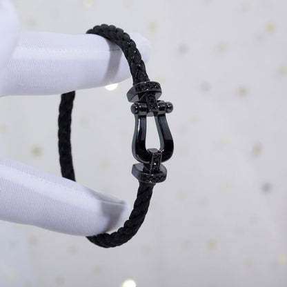[CharmAmor]FORCE LARGE SERIES HORSESHOE BLACK SAMURAI BRACELET