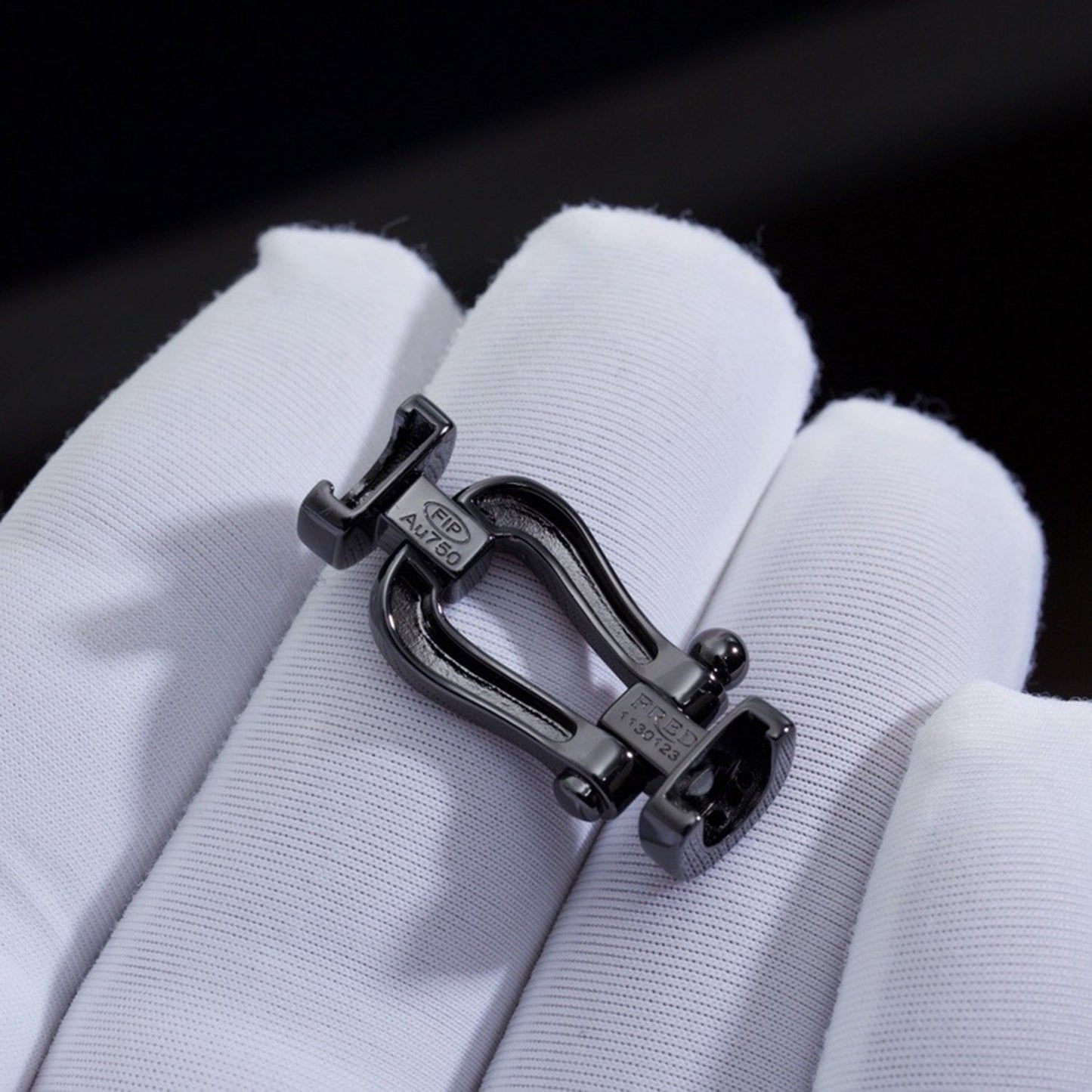 [CharmAmor]FORCE LARGE SERIES HORSESHOE BLACK SAMURAI BRACELET