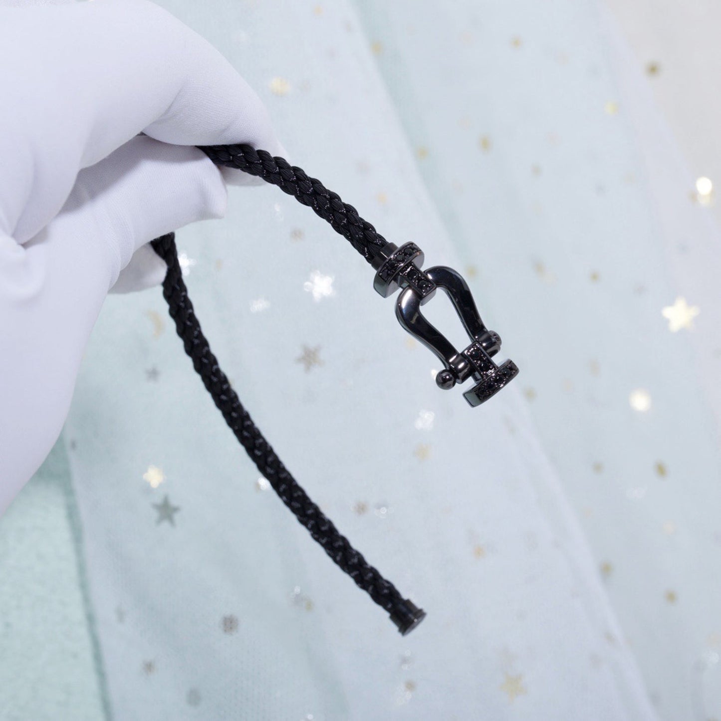 [CharmAmor]FORCE LARGE SERIES HORSESHOE BLACK SAMURAI BRACELET
