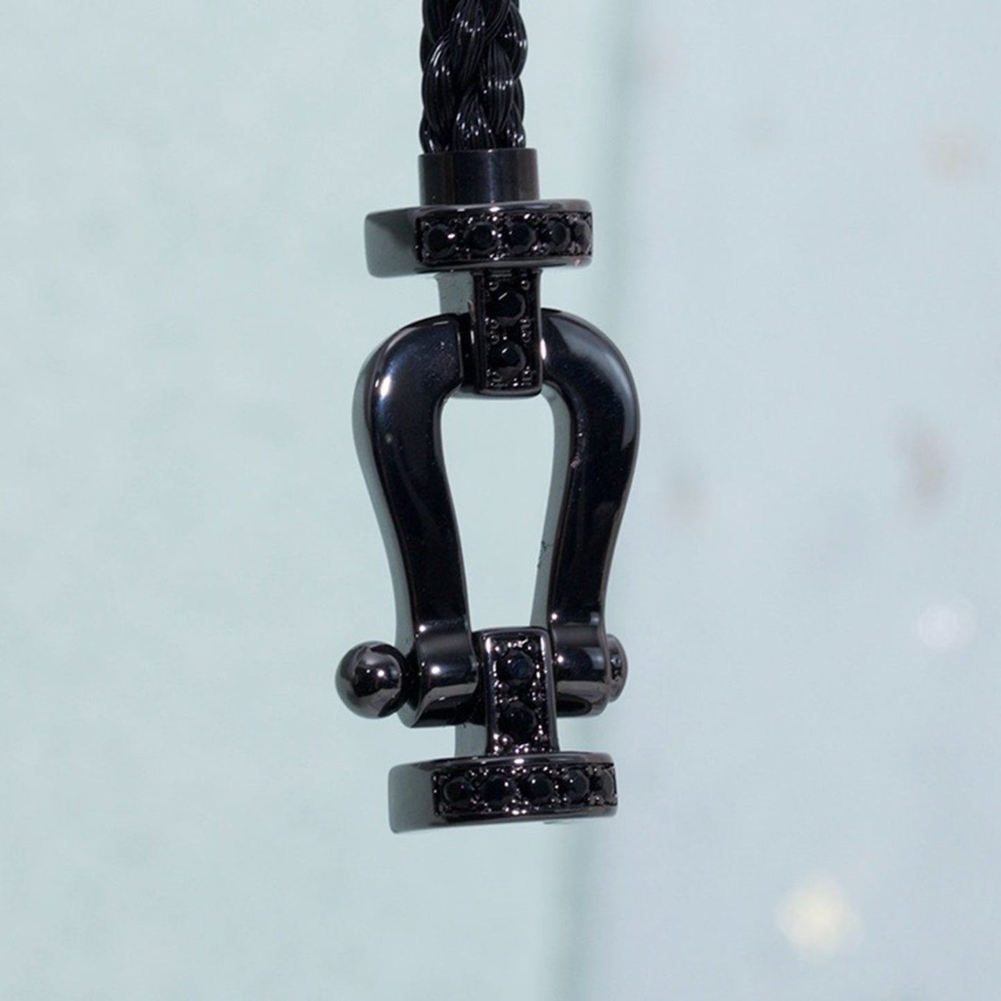 [CharmAmor]FORCE LARGE SERIES HORSESHOE BLACK SAMURAI BRACELET