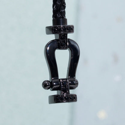 [CharmAmor]FORCE LARGE SERIES HORSESHOE BLACK SAMURAI BRACELET