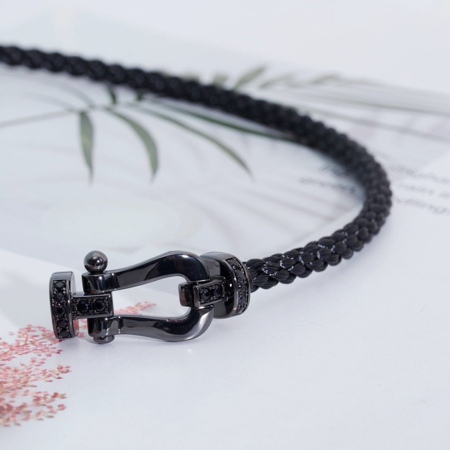 [CharmAmor]FORCE LARGE SERIES HORSESHOE BLACK SAMURAI BRACELET