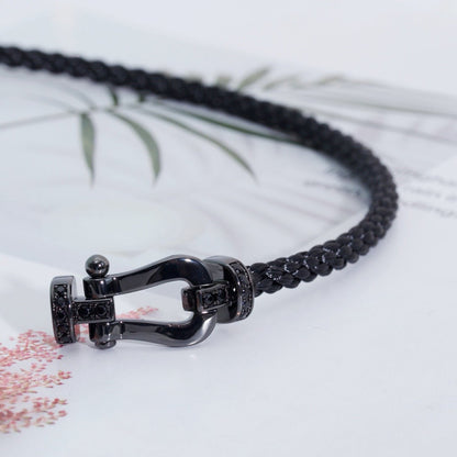 [CharmAmor]FORCE LARGE SERIES HORSESHOE BLACK SAMURAI BRACELET