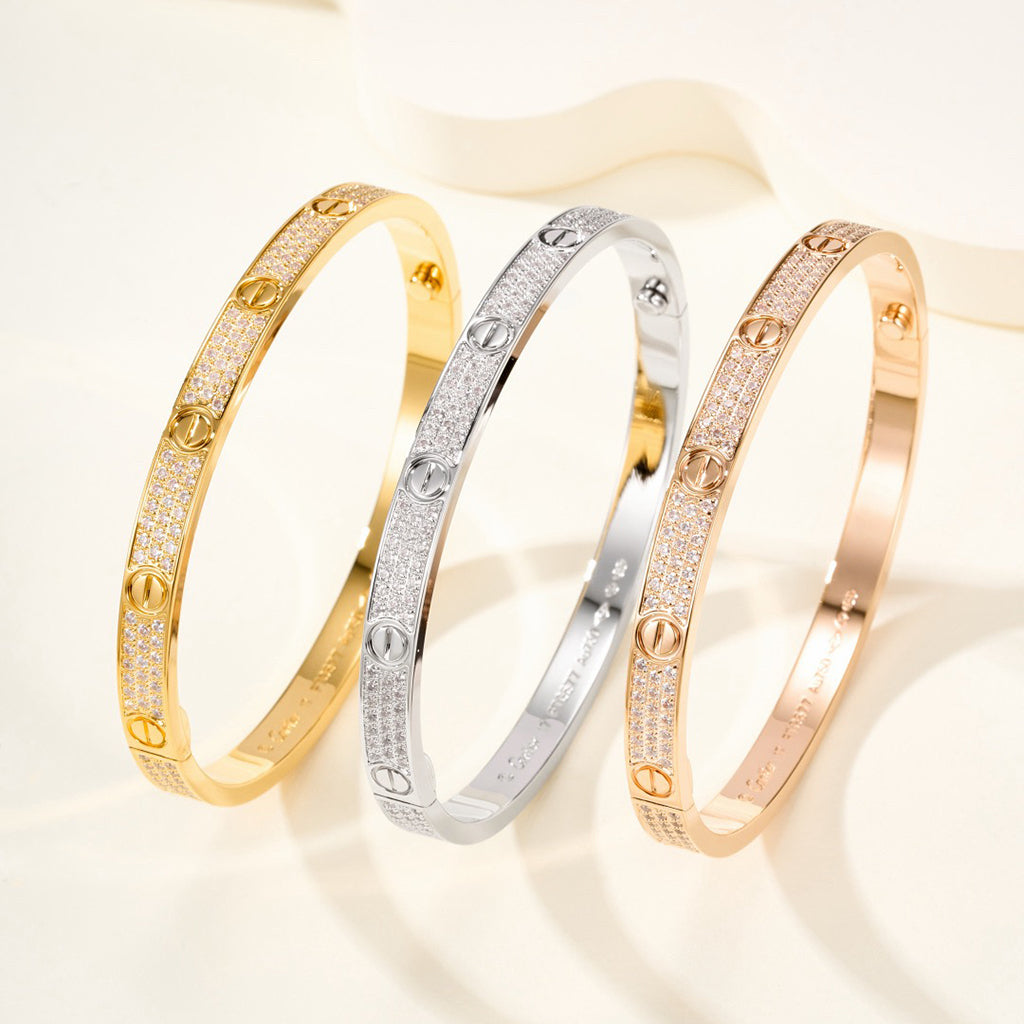 [CharmAmor]LOVE BRACELET 4.8MM DIAMOND-PAVED