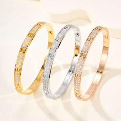 [CharmAmor]LOVE BRACELET 4.8MM DIAMOND-PAVED