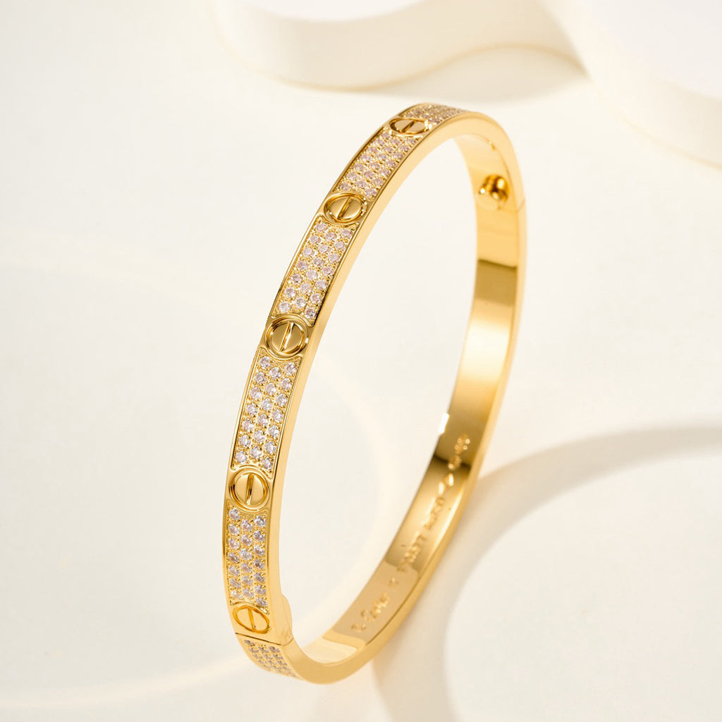 [CharmAmor]LOVE BRACELET 4.8MM DIAMOND-PAVED