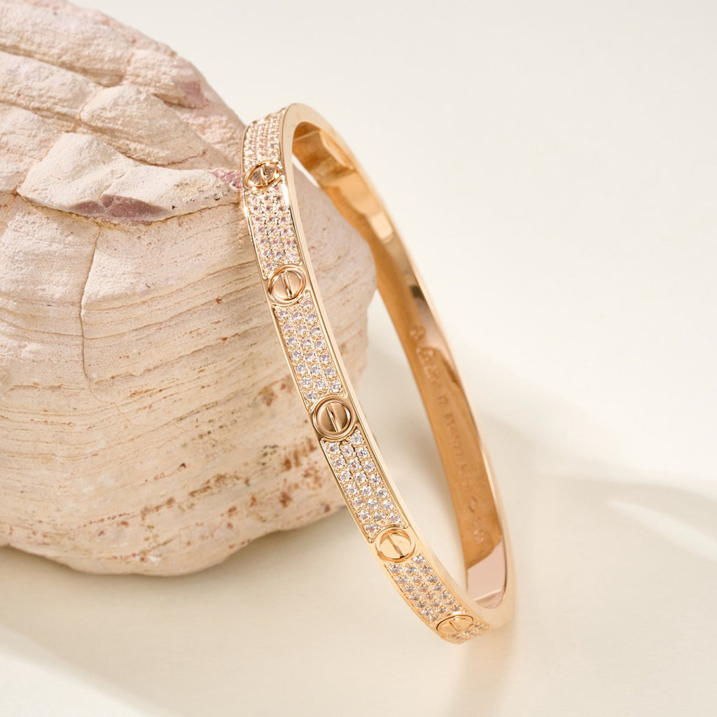 [CharmAmor]LOVE BRACELET 4.8MM DIAMOND-PAVED