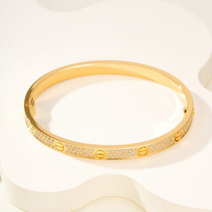 [CharmAmor]LOVE BRACELET 4.8MM DIAMOND-PAVED